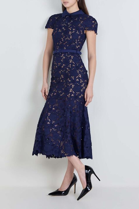 שמלת מידי תחרה SELF-PORTRAIT